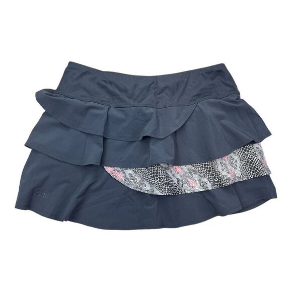 Bolle Women's Pull-On Tiered Layered A-Line Tennis Skort Skirt Gray Size Large - Picture 3 of 9